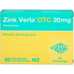 Zink Verla Otc 20 mg Filmtabletten 50 St