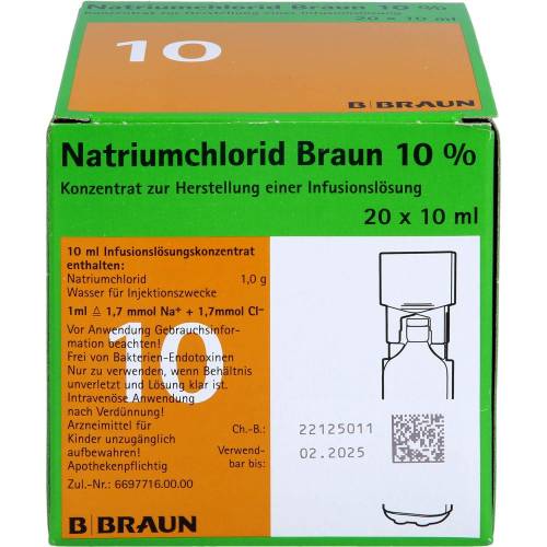 Natriumchlorid 10% Braun Mpc Infusionslsg.-Konz. 200 ml