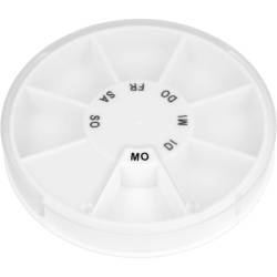 Tablettenspender Icron 7-Fächer transp.Deckel rund 1 St