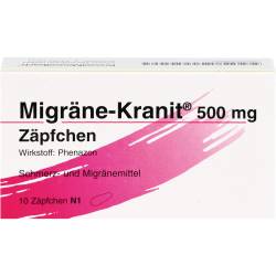Migräne Kranit 500 mg Zäpfchen 10 St