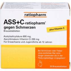 Ass + C-ratiopharm gegen Schmerzen Brausetabletten 20 St
