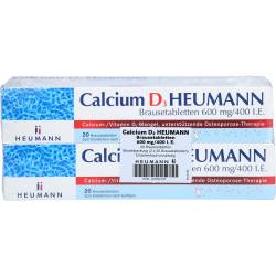 Calcium D3 Heumann Brausetabletten 600 mg/400 I.E. 40 St