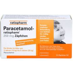 Paracetamol-ratiopharm 250 mg Zäpfchen 10 St