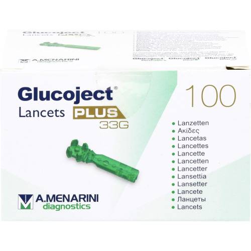 Glucoject Lancets Plus 33 G 100 St