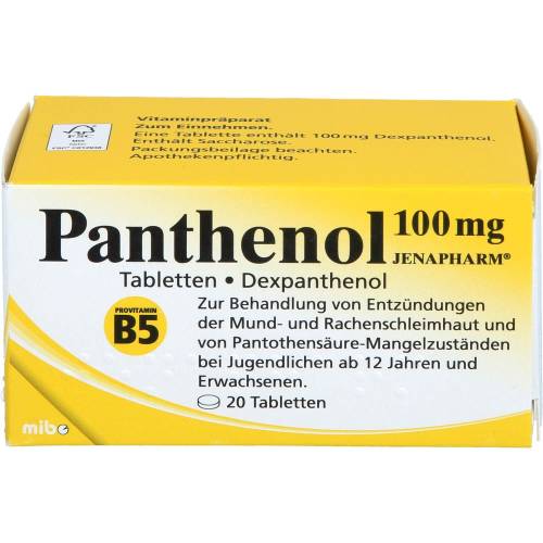 Panthenol 100 mg Jenapharm Tabletten 20 St