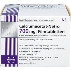 Calciumacetat Nefro 700 mg Filmtabletten 200 St