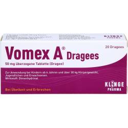 Vomex A Dragees 50 mg überzogene Tabletten 20 St