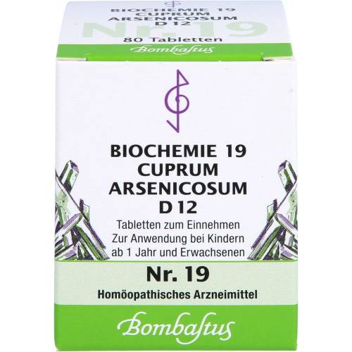 Biochemie 19 Cuprum arsenicosum D 12 Tabletten 80 St