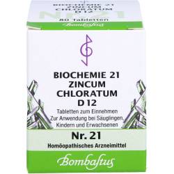 Biochemie 21 Zincum chloratum D 12 Tabletten 80 St
