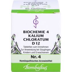 Biochemie 4 Kalium chloratum D 12 Tabletten 80 St