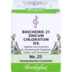 Biochemie 21 Zincum chloratum D 6 Tabletten 80 St