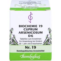 Biochemie 19 Cuprum arsenicosum D 6 Tabletten 80 St
