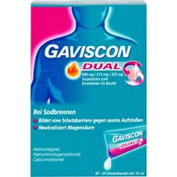 Gaviscon Dual 500mg/213mg/325mg Susp.z.Einn.Btl. 240 ml