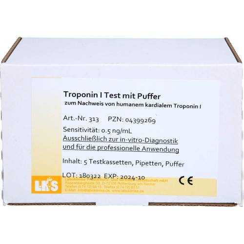 Troponin I mit Puffer Testkassetten 5 St