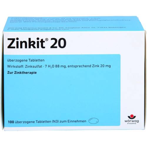 Zinkit 20 überzogene Tabletten 100 St