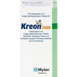 Kreon 25.000 Hartkps.m.magensaftr.überz.Pellets 50 St