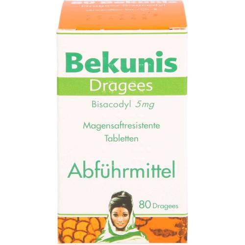 Bekunis Dragees Bisacodyl 5 mg magensaftres.Tabl. 80 St