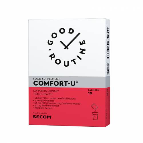COMFORT-U, adjuvant in mentinerea sanatatii si echilibrului florei tractului urinar, 10 plicuri, Good Routine, Secom