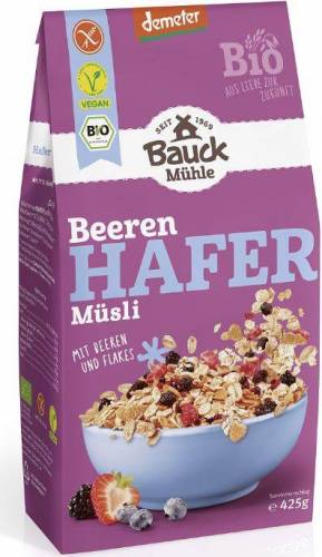 Musli cu ovaz si fructe de padure, Fara gluten Eco-Bio 425g - BauckHof