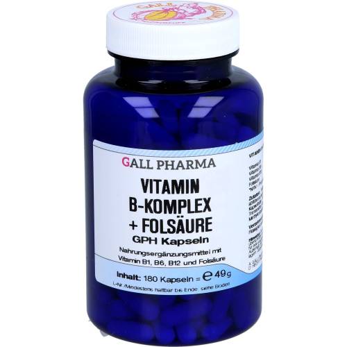 Vitamin B Komplex+Folsäure Gph Kapseln 180 St