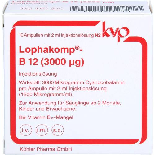 Lophakomp B12 3.000 µg Injektionslösung 20 ml