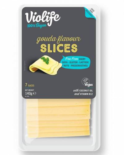 Gouda, branza vegana, 7 felii, 140 g, Violife