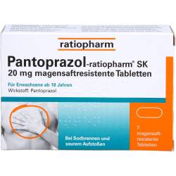 Pantoprazol-ratiopharm Sk 20 mg magensaftres.Tabl. 7 St