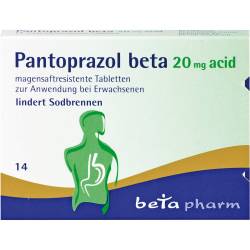 Pantoprazol beta 20 mg acid magensaftres.Tabletten 14 St