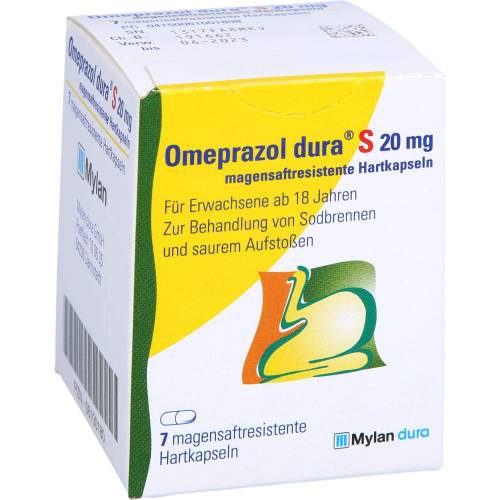 Omeprazol dura S 20 mg magensaftresist.Hartkapseln 7 St