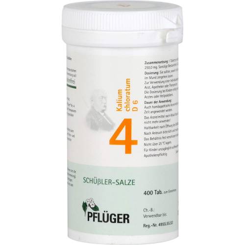 Biochemie Pflüger 4 Kalium chloratum D 6 Tabletten 400 St