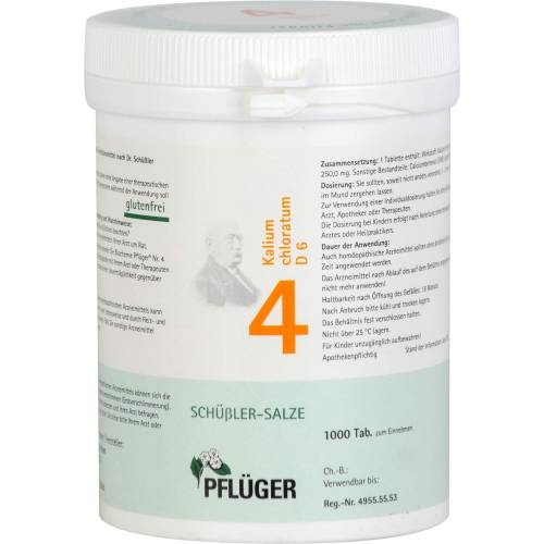 Biochemie Pflüger 4 Kalium chloratum D 6 Tabletten 1000 St