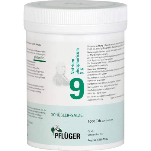 Biochemie Pflüger 9 Natrium phosphoricum D 6 Tabl. 1000 St