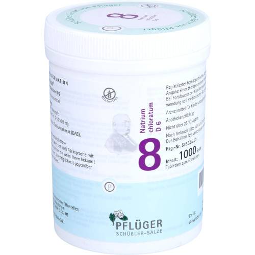 Biochemie Pflüger 8 Natrium chloratum D 6 Tabl. 1000 St