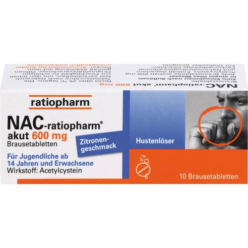 Nac-ratiopharm akut 600 mg Hustenlöser Brausetabl. 10 St