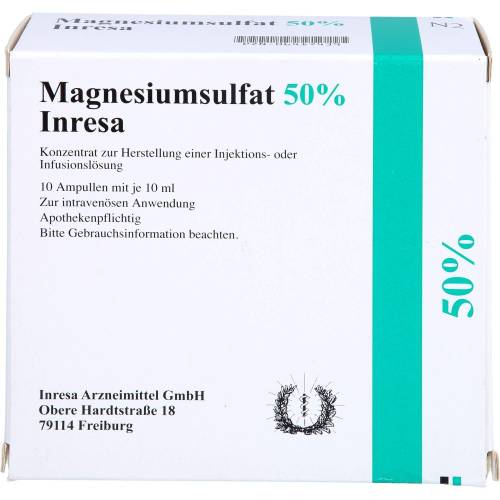 Magnesiumsulfat 50% Inresa Konz.z.H.e.Inj.-/Inf.L. 100 ml