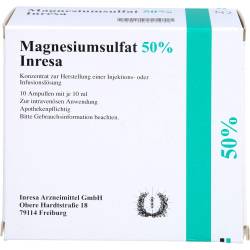 Magnesiumsulfat 50% Inresa Konz.z.H.e.Inj.-/Inf.L. 100 ml