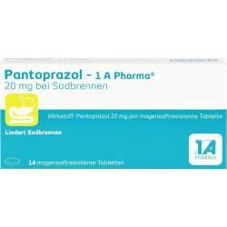 Pantoprazol-1A Pharma 20mg bei Sodbrennen msr.Tab. 14 St