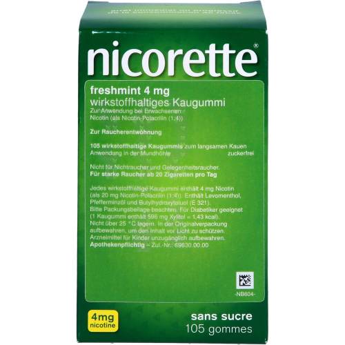 Nicorette 4 mg freshmint Kaugummi 105 St