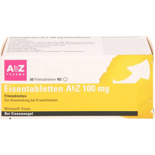 Eisentabletten AbZ 100 mg Filmtabletten 50 St