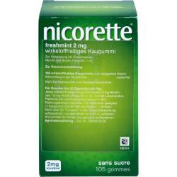 Nicorette 2 mg freshmint Kaugummi 105 St