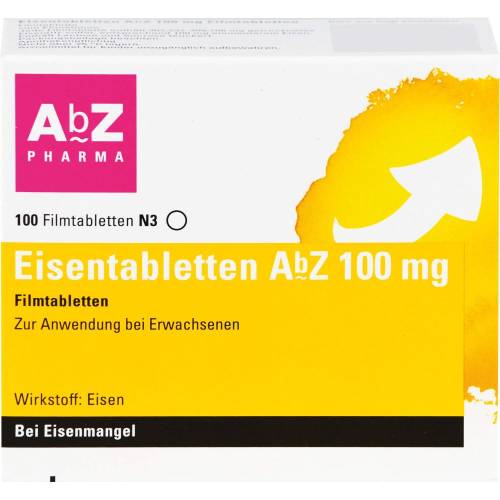 Eisentabletten AbZ 100 mg Filmtabletten 100 St