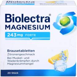 Biolectra Magnesium 243 mg forte Zitrone Br.-Tabl. 20 St