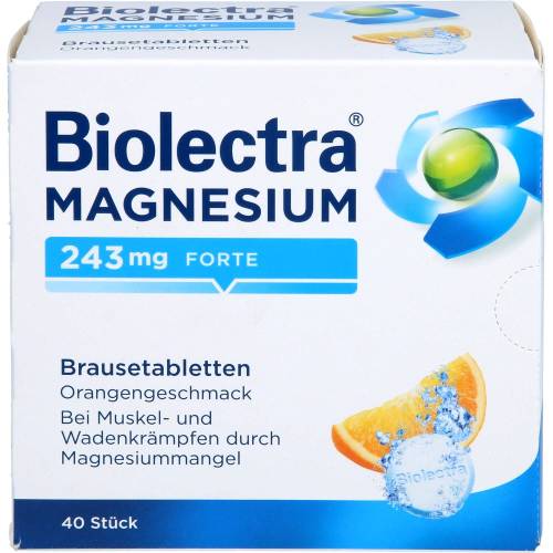 Biolectra Magnesium 243 mg forte Orange Brausetab. 40 St