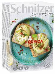 Paine cu seminte de chia si faina integrala de quinoa, fara gluten, eco-bio, 500g - Schnitzer