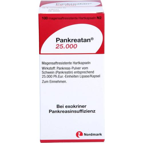 Pankreatan 25.000 magensaftresistente Hartkapseln 100 St