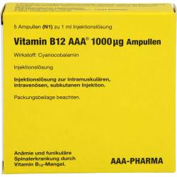Vitamin B12 Aaa 1000 µg Ampullen Injektionslsg. 5 ml