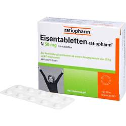 Eisentabletten-ratiopharm N 50 mg Filmtabletten 100 St