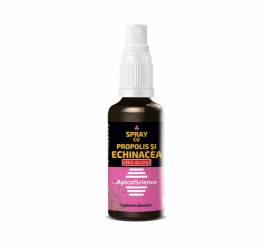 Spray cu Propolis si Echinacea fara Alcool, 50 ml, Apicol Science