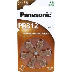 Batterien f.Hörgeräte Panasonic Pr312 6 St