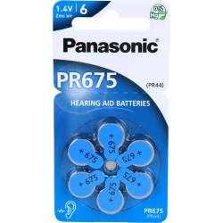 Batterien f.Hörgeräte Panasonic Pr675 6 St